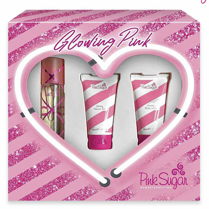 AQUOLINA PINK SUGAR GLOWING PINK SWEET ADDICTION - for women -  SET - 3p