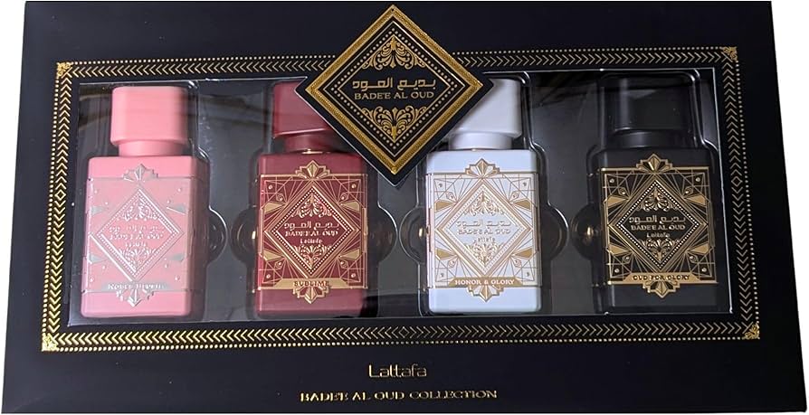Badee Al Oud Collection Mini Set by Lattafa – 4 × 25ml Eau de Parfum