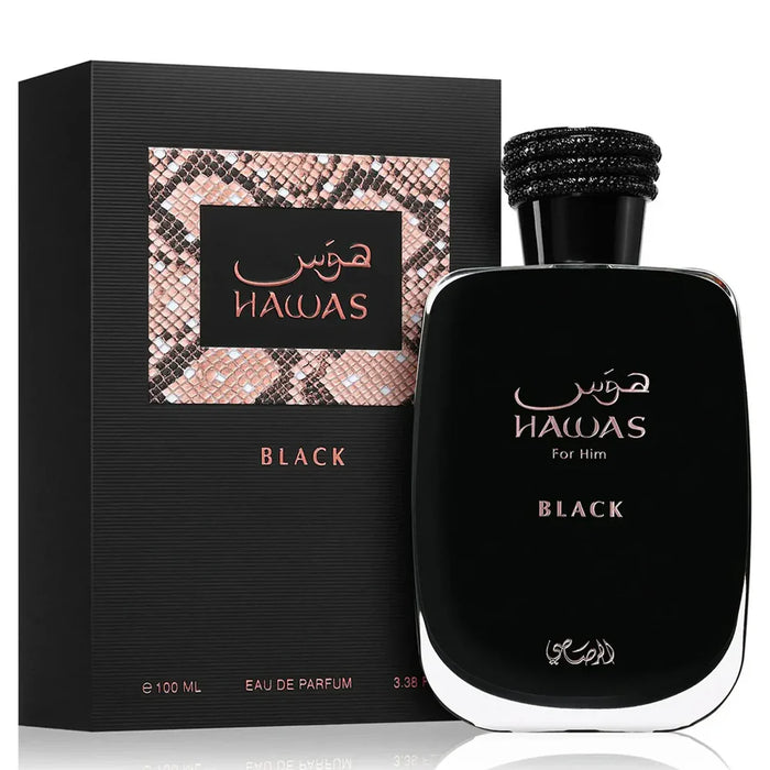 Hawas Black Rasasi for men-edp-100ml ( DAMAGE )